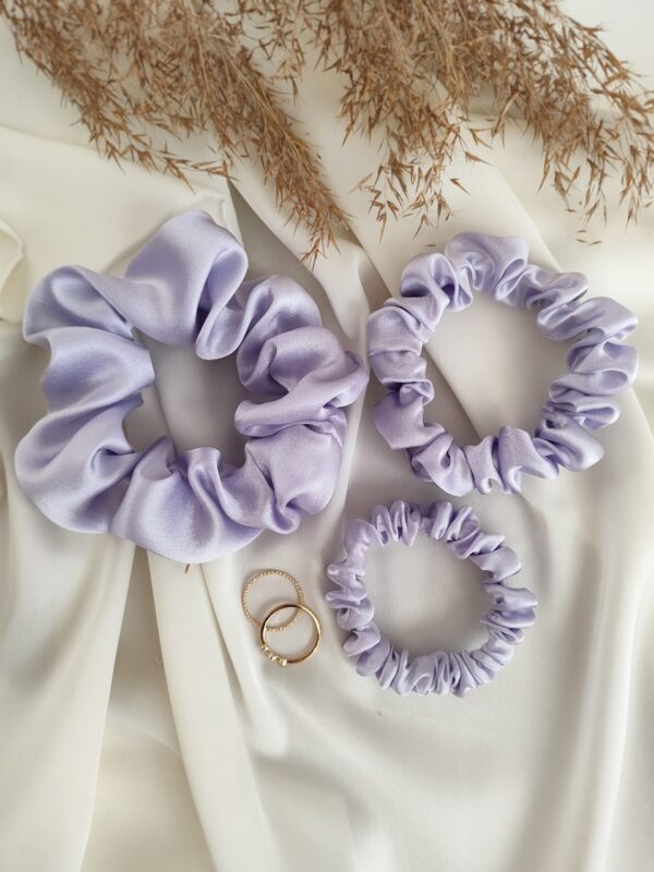 Scrunchie jedwabne | Fioletowy
