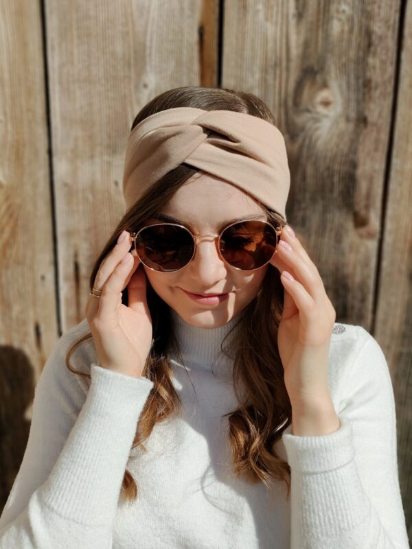 Opaska turban | Ciepły beż