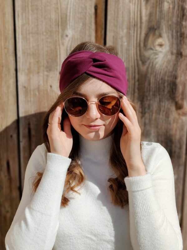 Opaska turban | Burgundowy